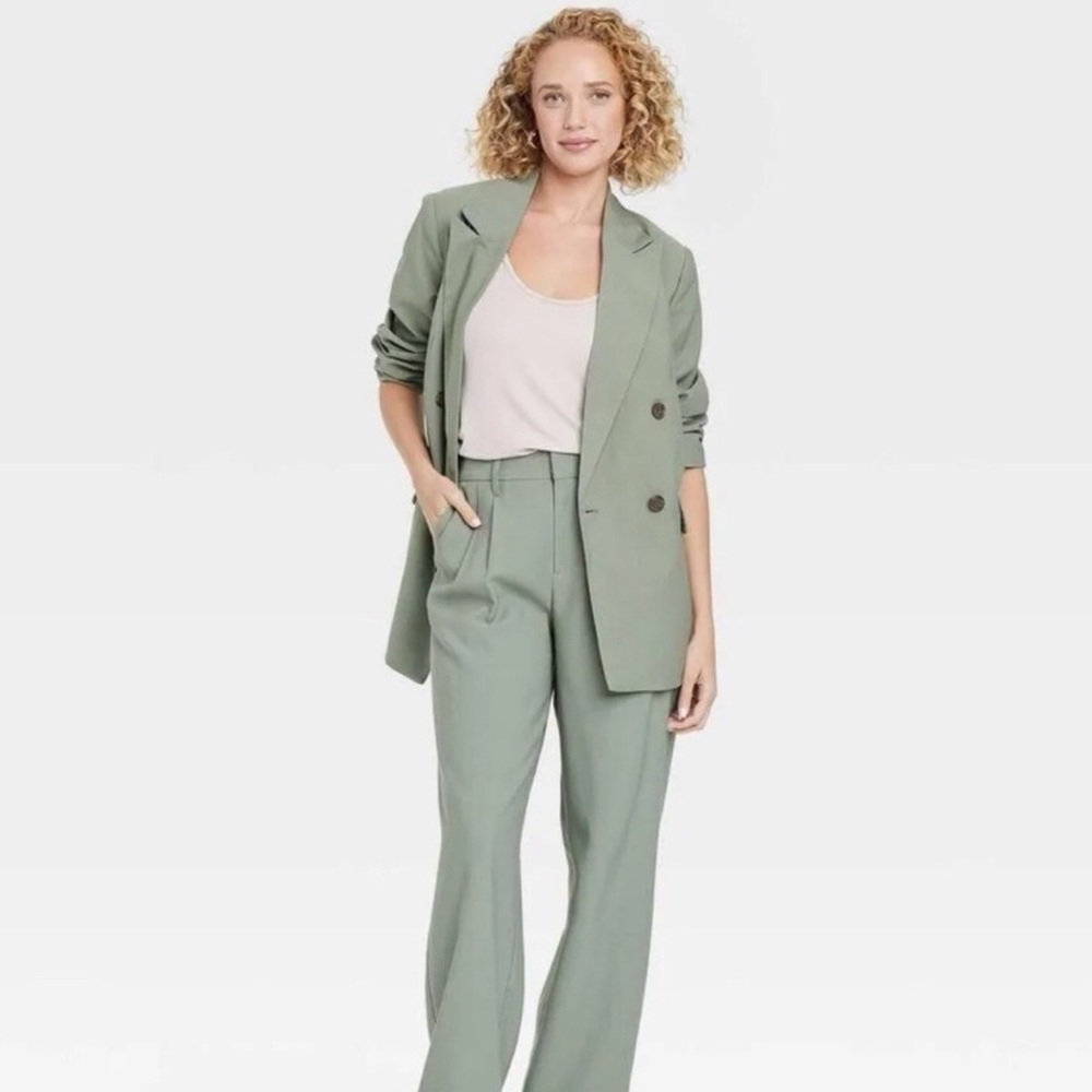 NWT A New Day Sage Green Double-Breasted Blazer Sz S - Picture 3 of 9